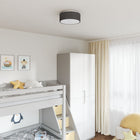 Plafondlamp 30x30x13.5 cm zwart sterrenstof