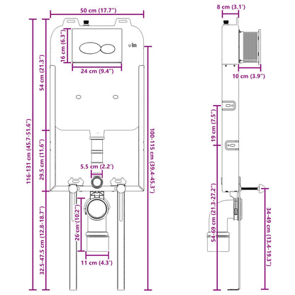 Badkameraccessoire Montage Wit Plastic 50 X 8 X 131 Cm