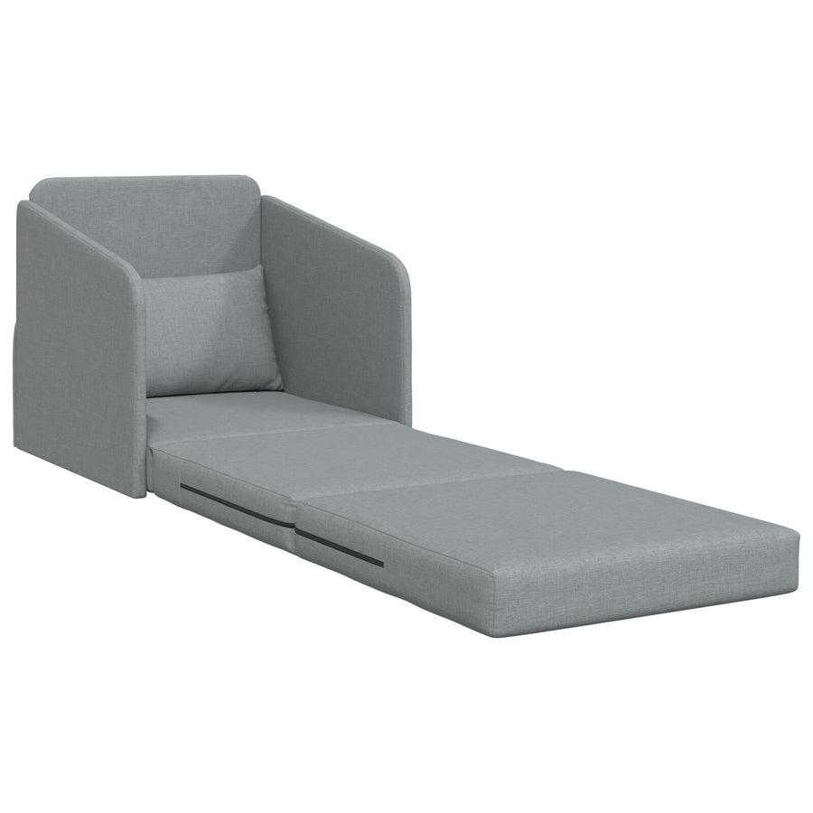 Vloer Sofa Bed 2-In-1 65X80X83 Cm Stof Licht grijs
