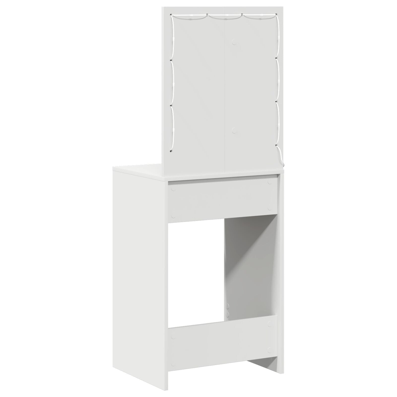 Kaptafel Met Led-Lampjes Wit 50 x 41 x 135 cm