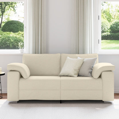 Bank Beige Polyester Afneembare Hoezen Bank 2.5-Zits