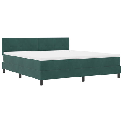 Boxspringbed Met Matras Donkergroen Super King Velvet Blauw