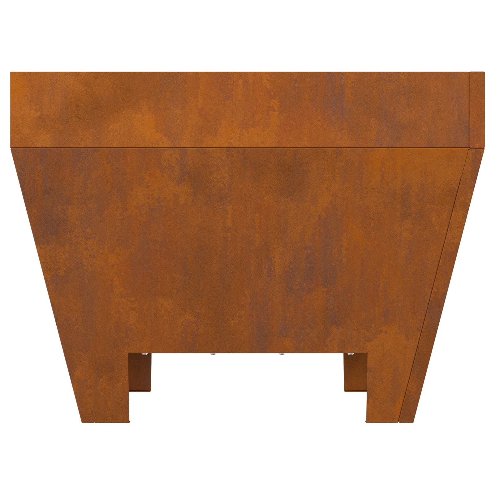 Vierkante Vuurkorf 50X50X30 Cm Weerbestendig Staal 50 x 50 x 38 cm Verweerd staal/Bruin