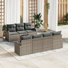 Garden Sofa Set Grey 55 x 55 x 37 cm poly rattan