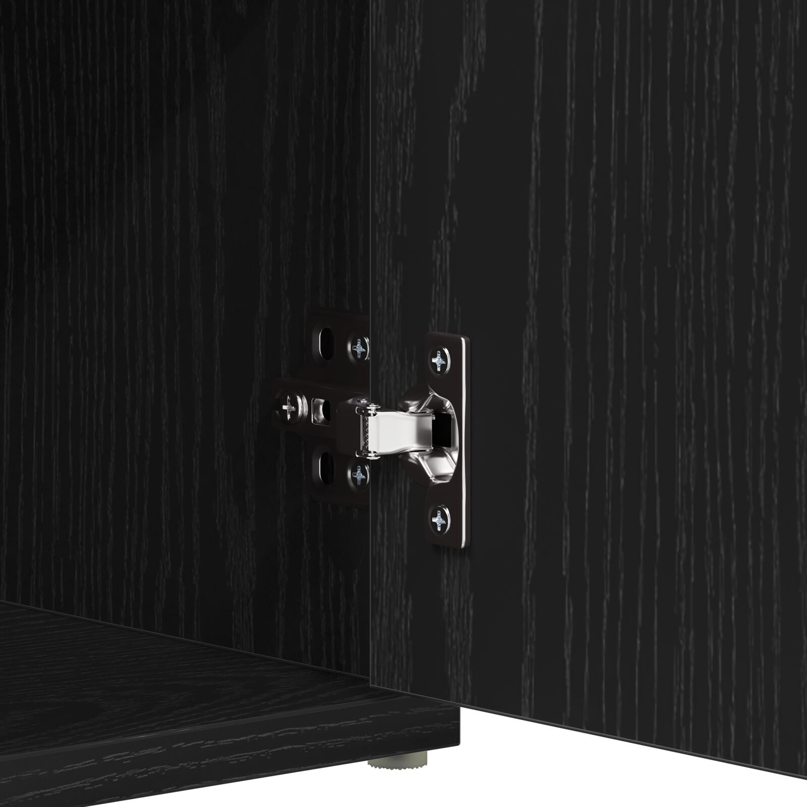 Opbergbank Zwart Eikenhout 100X30X48 Cm Geengineerd Hout