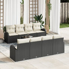 Garden Sofa Set Black 55 x 55 x 37 cm poly rattan