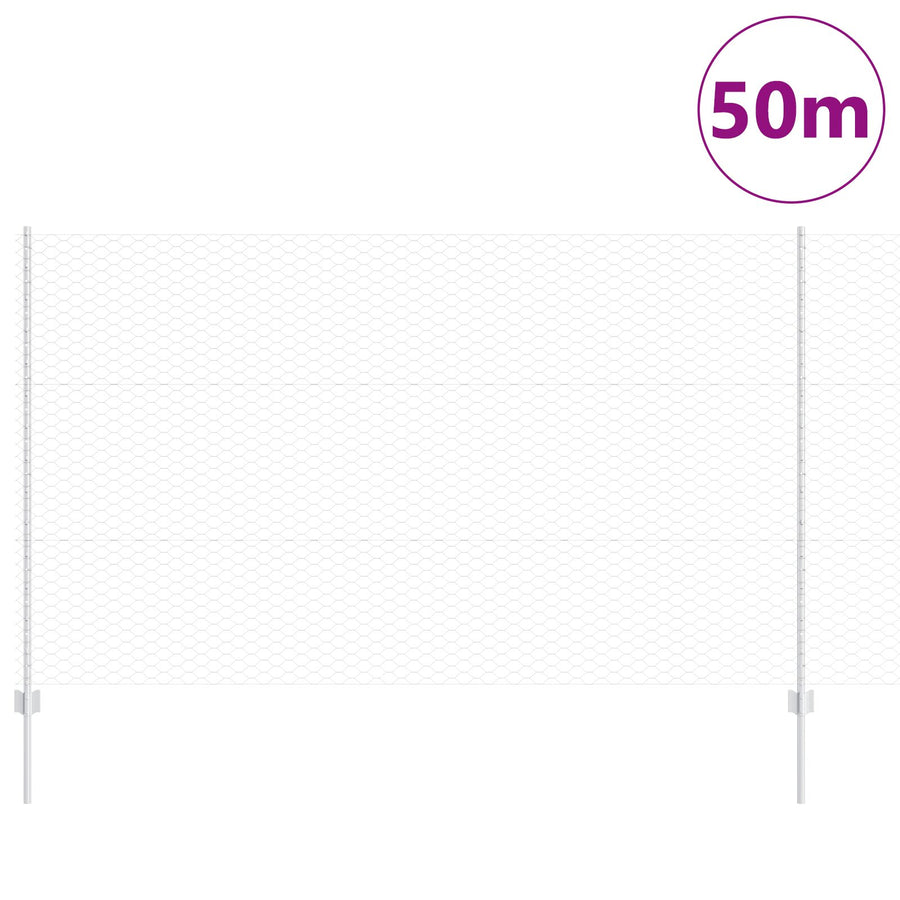 Schuttingpalen 22 St U-Channel 140 Cm Gegalvaniseerd Staal,  Hexagon Schutting 1,4X50 M Gegalvaniseerd Staal