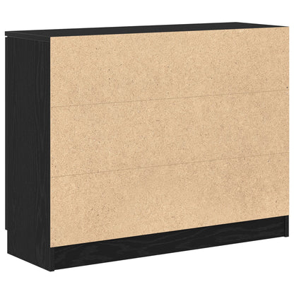 Dressoir Zwart Eiken 90,5X30X70 Cm Engineered Wood