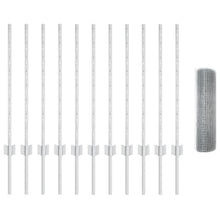 Gelast Draadhek Met 11 U-Palen Zilver 0.8X25 M Staal