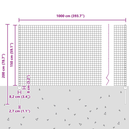 Euro Schutting Met 5 U-Palen Groen 1.5X10 M Staal