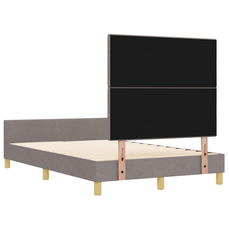 Bed Frame Taupe 120X200 Cm Stoffen Crème