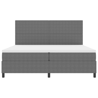 Boxspring Bed Met Matras Lichtgrijs 200X200 Cm Corduroy Stof