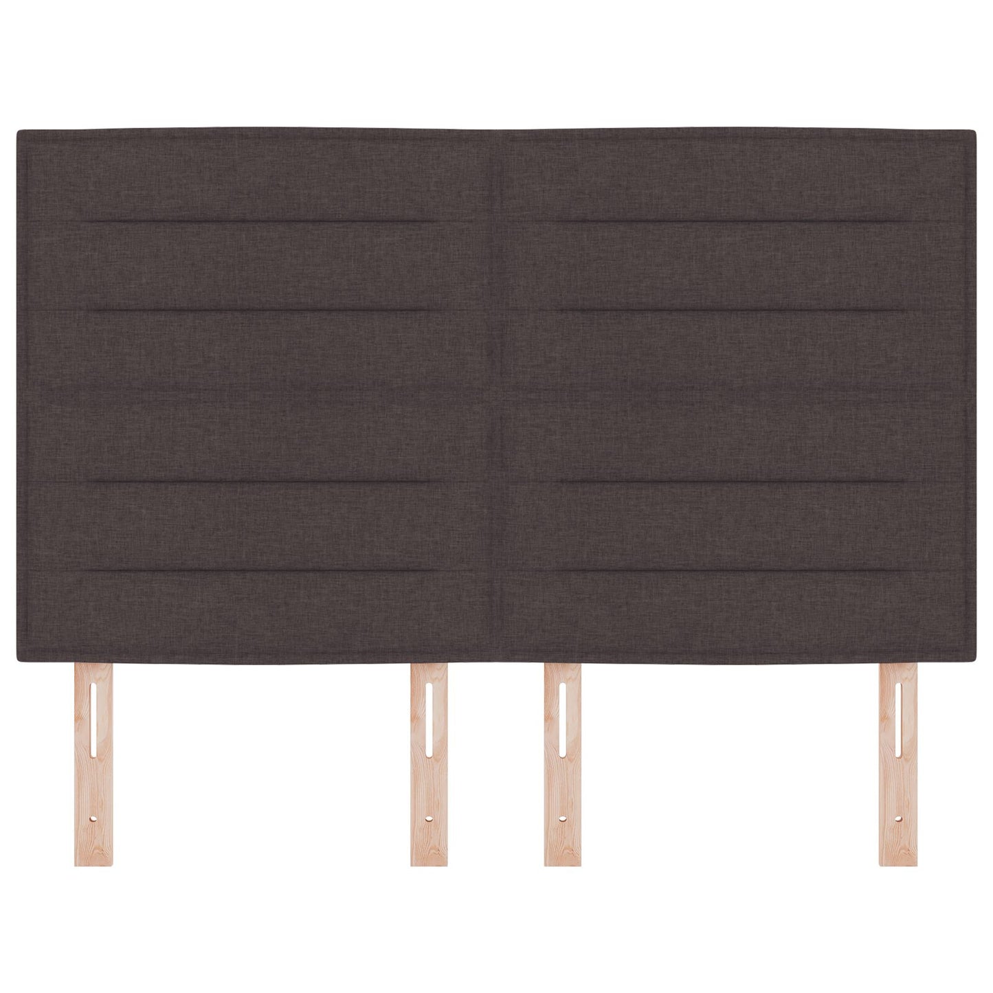 Hoofdbord Lijnen Ontwerp Stof Donkerbruin 140 cm Hoog hoofdbord