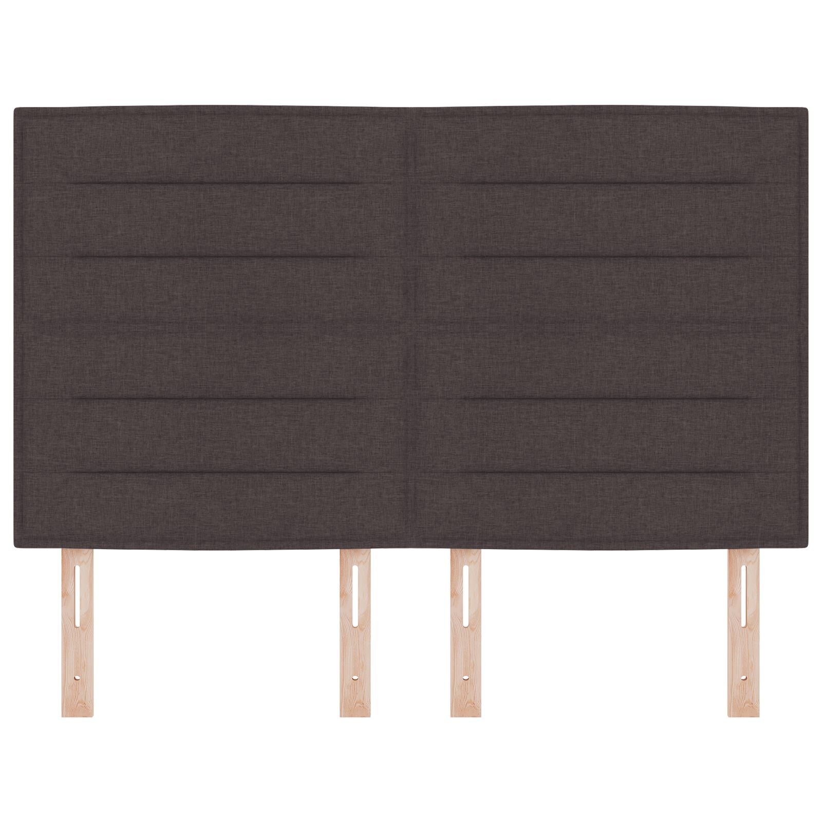 Hoofdbord Lijnen Ontwerp Stof Donkerbruin 140 cm Hoog hoofdbord