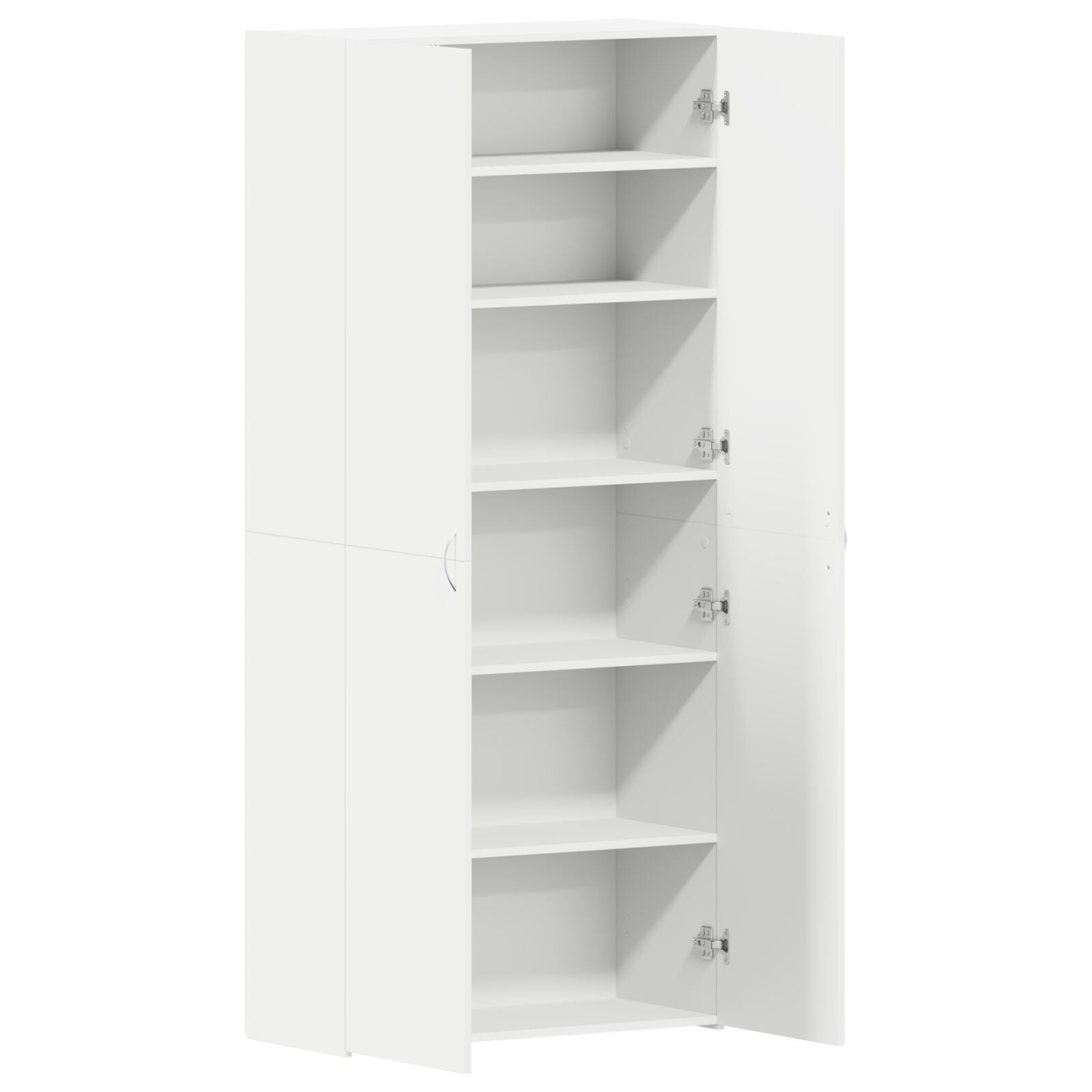 Schoenenkast Wit 80X35.5X180 Cm Gefabriceerd Hout