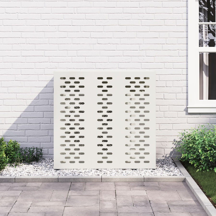 Airconditionerhoes Staal Wit 110 x 50 x 105 cm