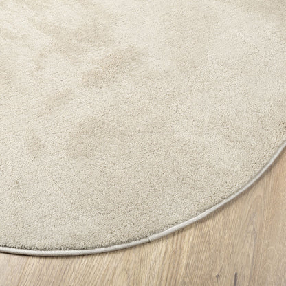 Gebied Tapijt Polyester Anti-Slip Beige 100 x 200 cm Ovaal-Druppeltje