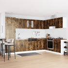Keukenkast 2 stuks 80x46x81.5 cm bewerkt hout bruin