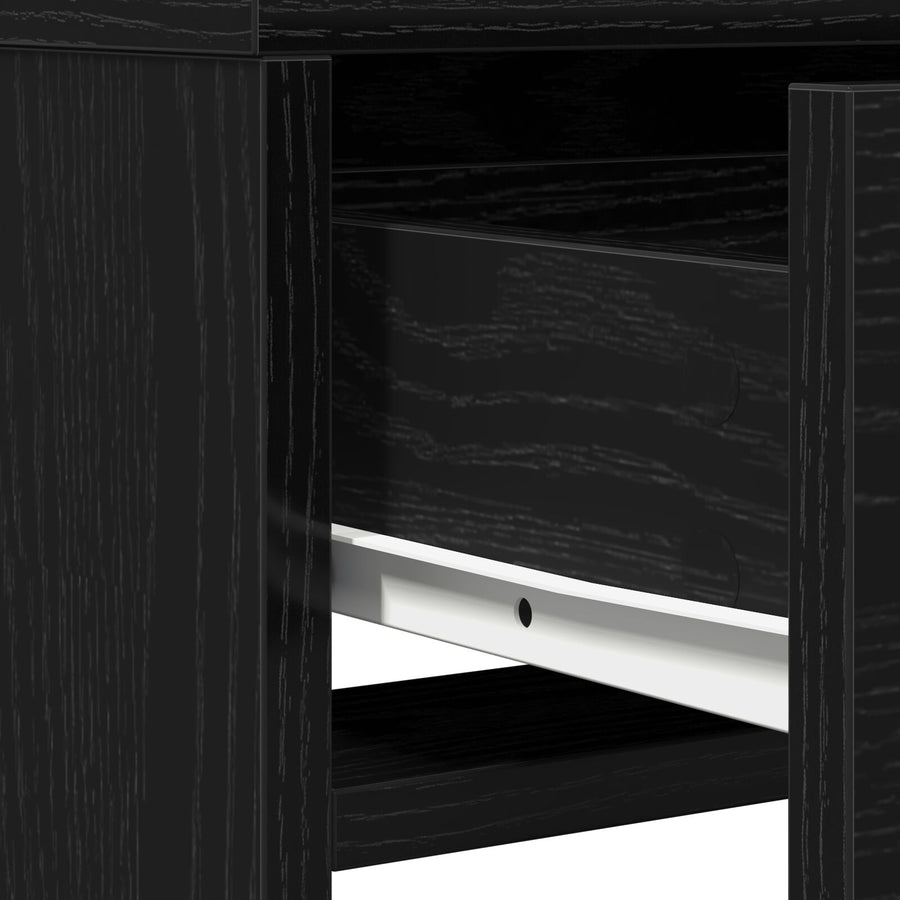 Kaptafel Met Led-Lampen In - 50 x 41 x 135 cm Zwart eiken