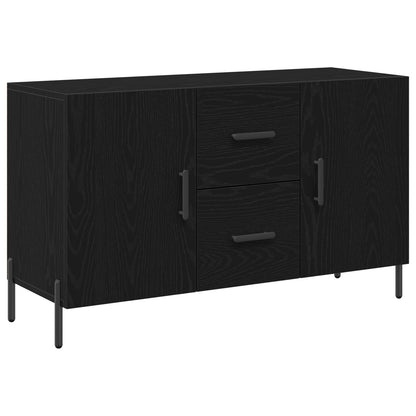 Dressoir Zwart Eiken 100X36X60 Cm Geengineerd Hout