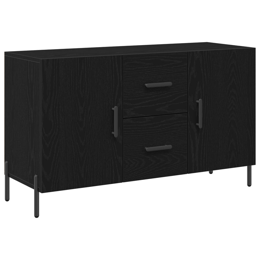 Dressoir Zwart Eiken 100X36X60 Cm Geengineerd Hout
