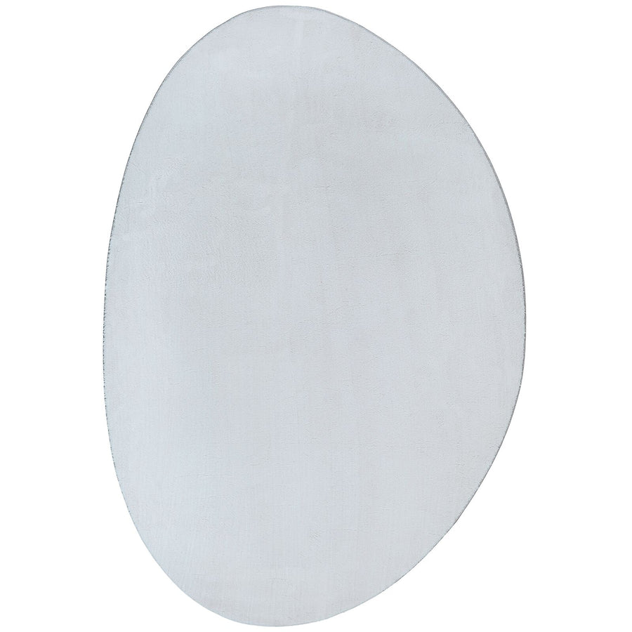 Kleed 'Huarte' Kort Pool Zacht En Wasbaar Grijs 120 x 170 cm Ovaal-Asymmetrisch