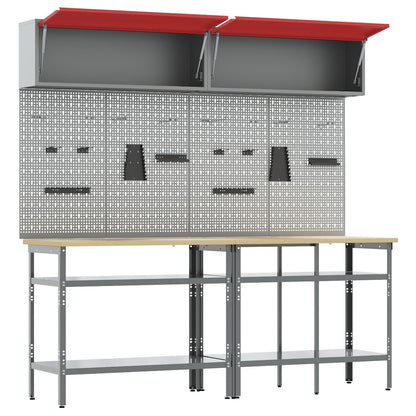 8-Delige Werkbank Set - Grijs Staal
