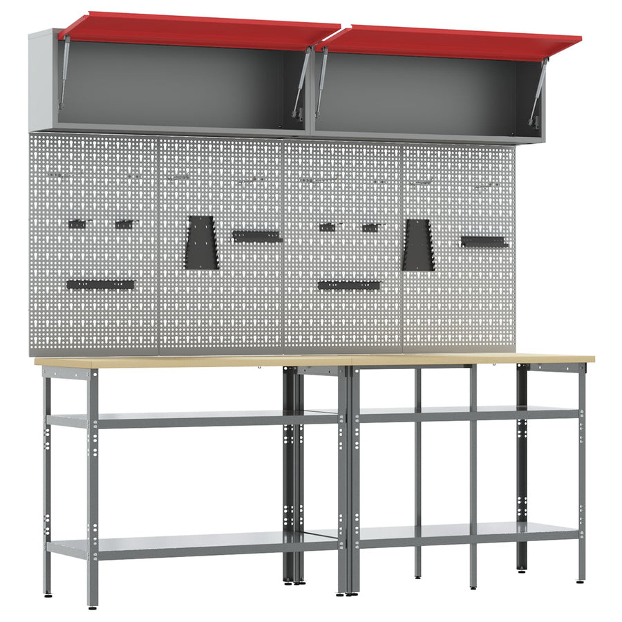 8-Delige Werkbank Set - Grijs Staal