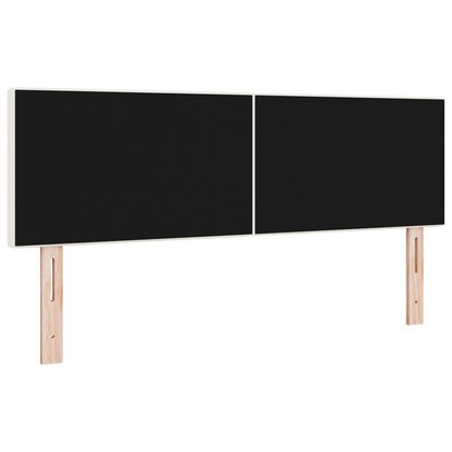 Hoofdbord Eenvoudig Ontwerp Kordon Stof Crème 160 cm Laag hoofdbord