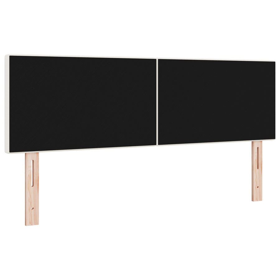Hoofdbord Eenvoudig Ontwerp Kordon Stof Crème 160 cm Laag hoofdbord