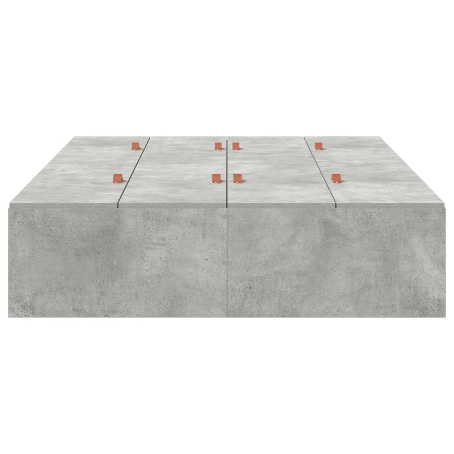 Bedframe Beton Eenpersoons Stevig Opbergbedframe Beton Grijs 120 x 200 cm