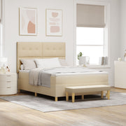 Boxspring bed 160x200 cm crème met matras