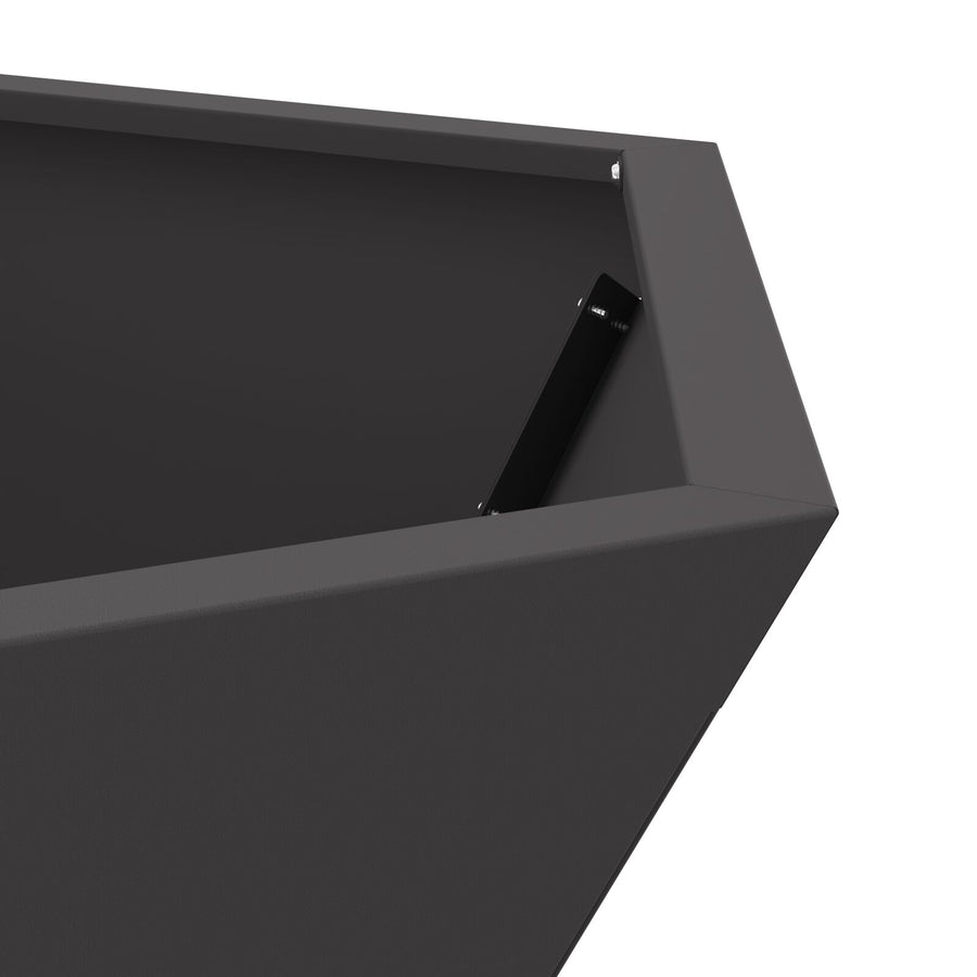 Vuurkorf Hexagonaal Zwart Staal 75 x 75 x 28 cm Koudgewalst staal/Zwart