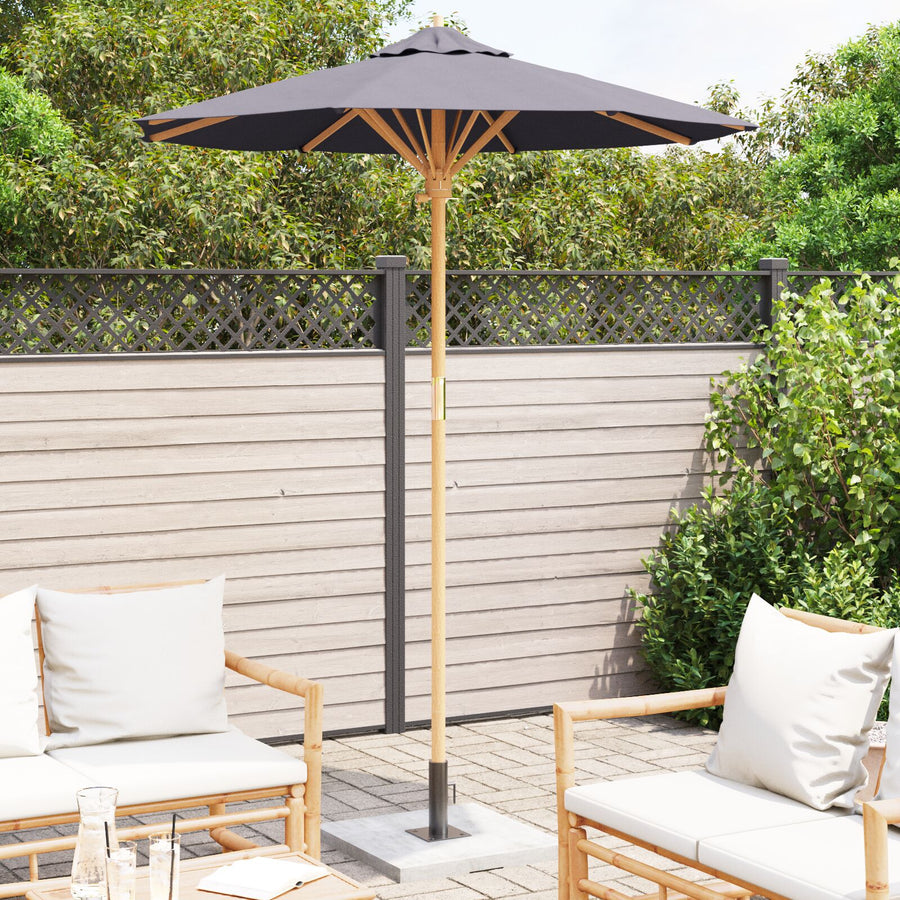 Tuinparasol 180X230 Cm Bamboe 180 x 180 x 230 cm Donkergrijs