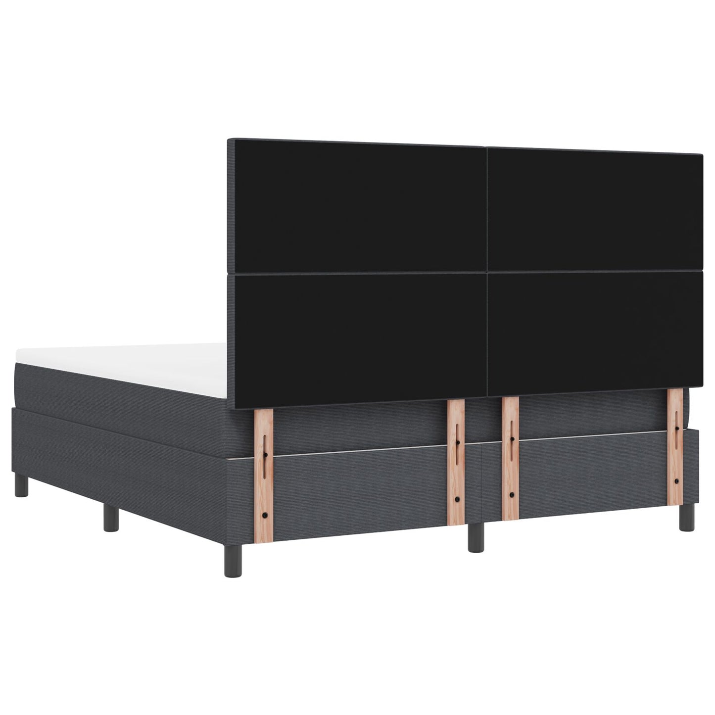 Boxspring Bed Met Matras Donkergrijs