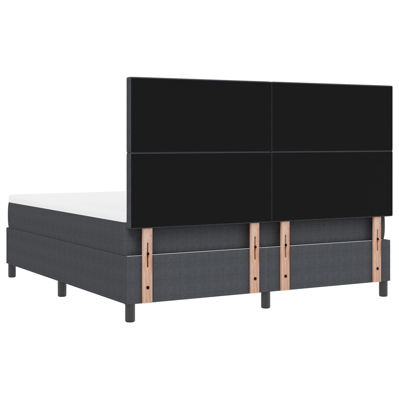 Boxspring Bed Met Matras Donkergrijs