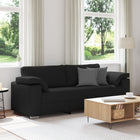 Sofa Black 219 x 80 x 82 cm Fabric