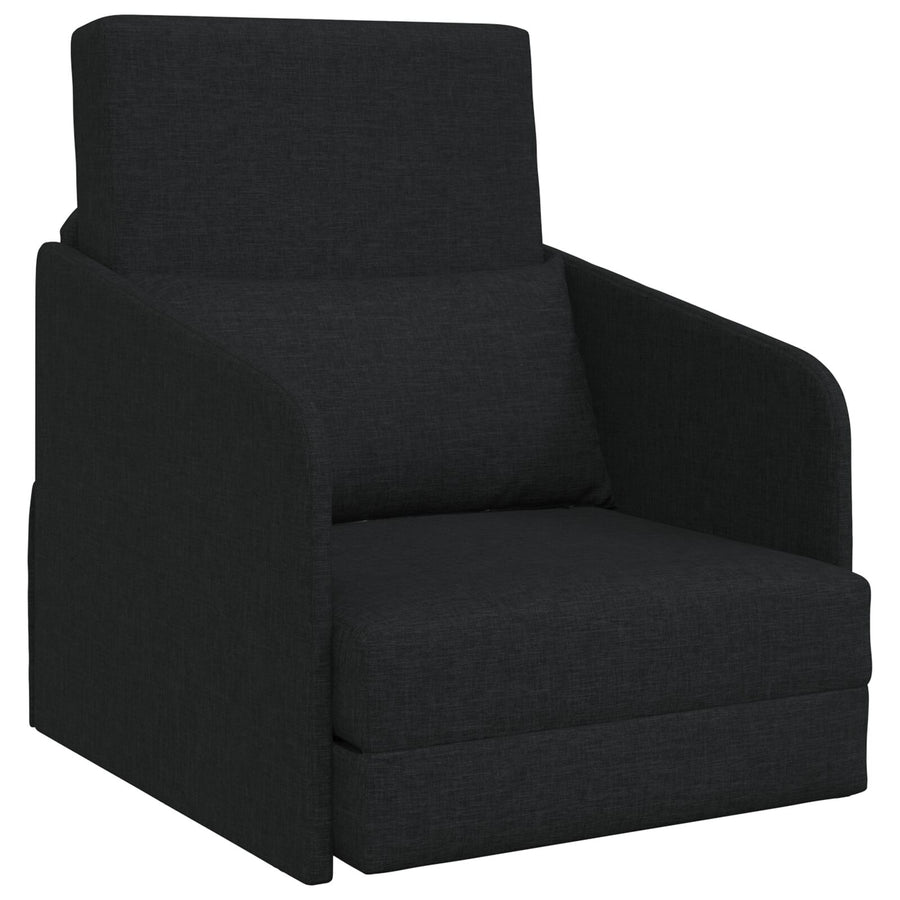 Vloersofa Bed 2-In-1 65X80X83 Cm Stof Zwart