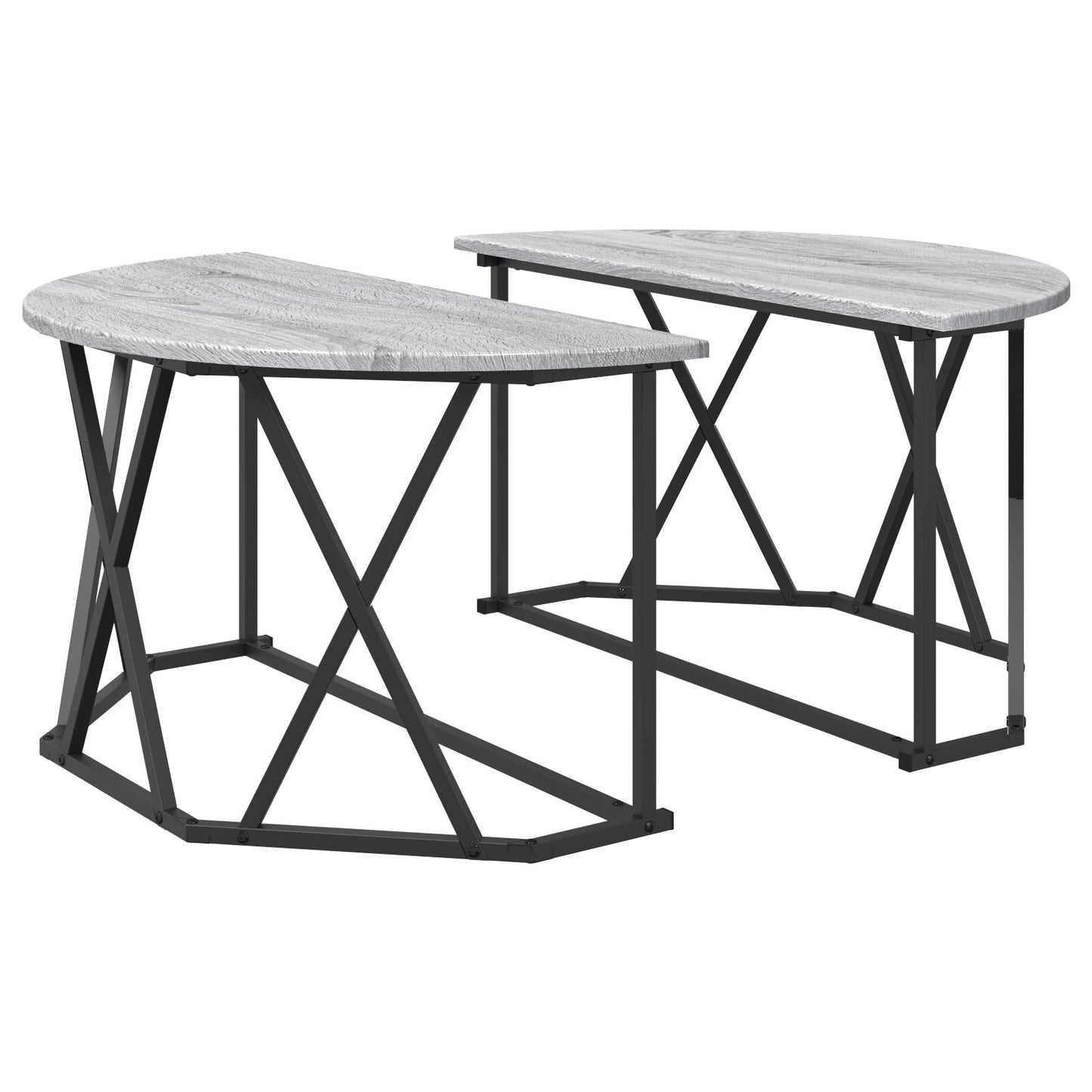 Salontafel 80X80X42 Cm Gelaagd Hout Grijs sonoma