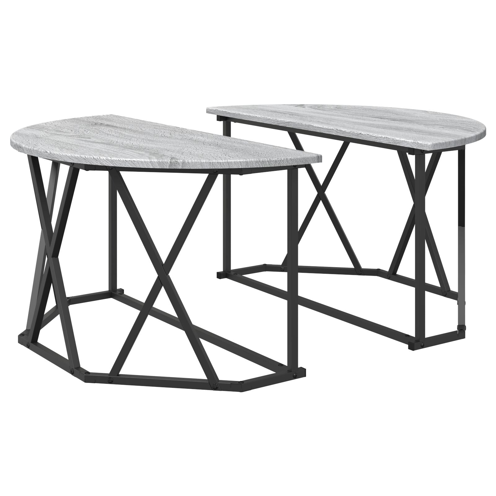 Salontafel 80X80X42 Cm Gelaagd Hout Grijs sonoma