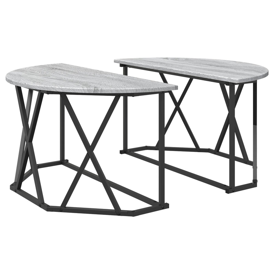 Salontafel 80X80X42 Cm Gelaagd Hout Grijs sonoma