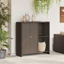 Opbergkast 100X36X102 Cm Rattan Bruin