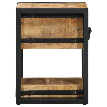 Nachtkast 40X40X40 Cm Massief Mangohout 1 30 x 30 x 40 cm Massief ruw mangohout