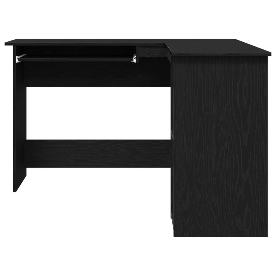 Bureau In Zwart Eiken 120X140X75 Cm Gemaakt Van Bewerkt Hout