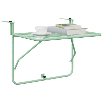 Vouwbare Hangende Balkontafel - , 60X40 Cm, Staal Mintgroen Gaasontwerp