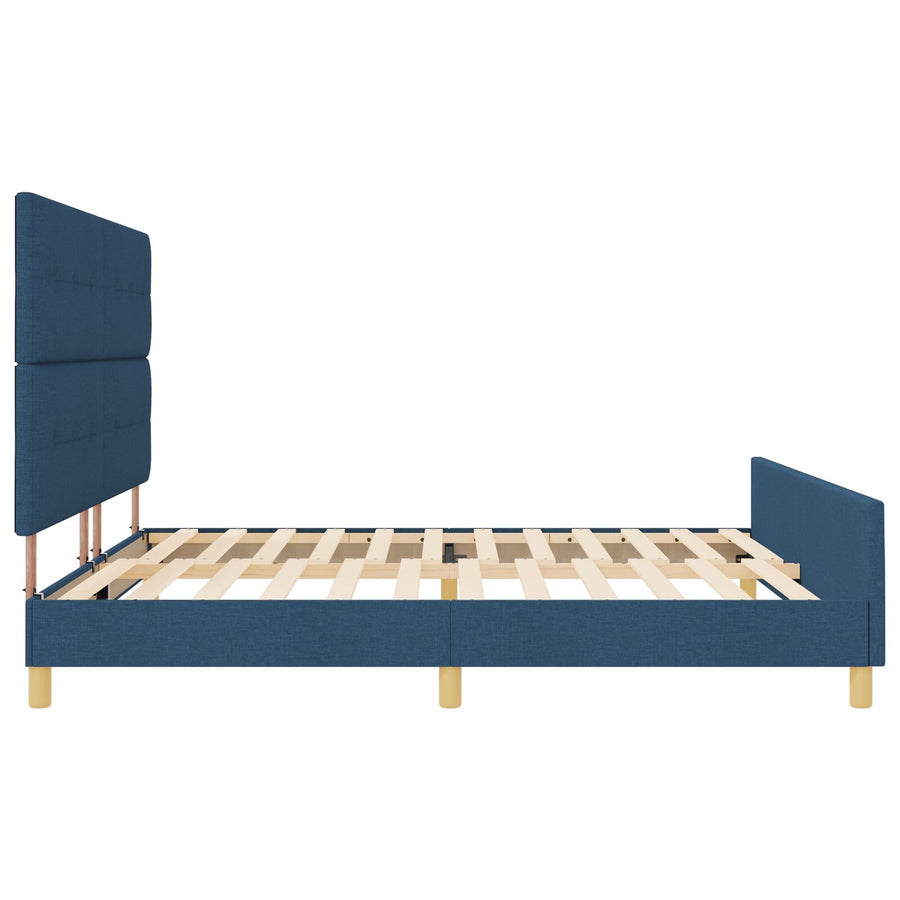 Bedframe Blauw 200X200 Cm Stoffering Crème