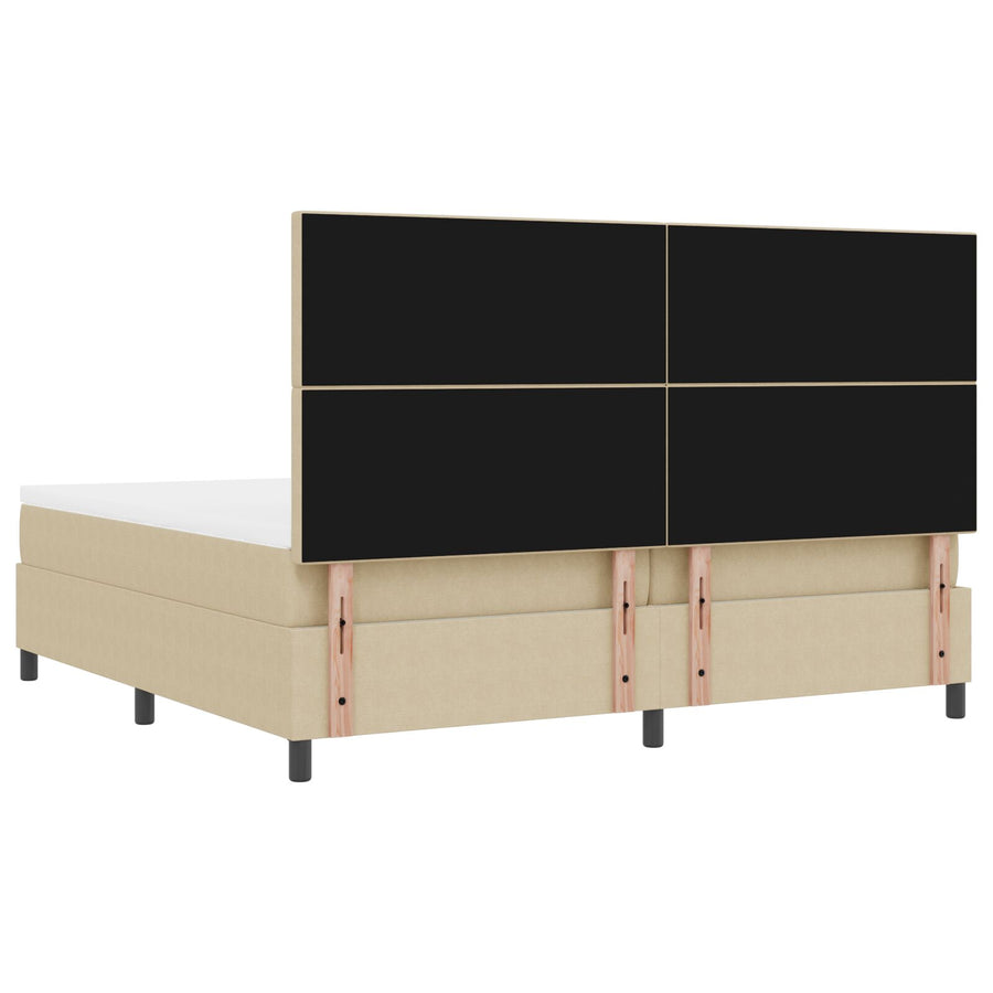 Boxspringbed Met Matras Lichtgroen Grijs 200X200 Cm Corduroy Stof