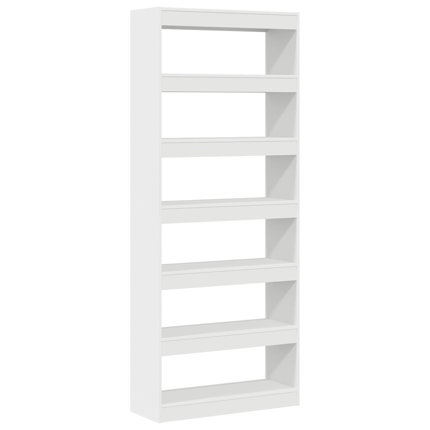 Witte Boekenplank Wit Bewerkt Hout 80 X 30 X 198 Cm Opslag