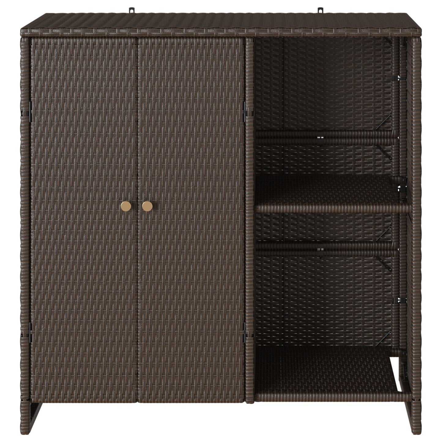 Opbergkast 100X36X102 Cm Rattan Bruin