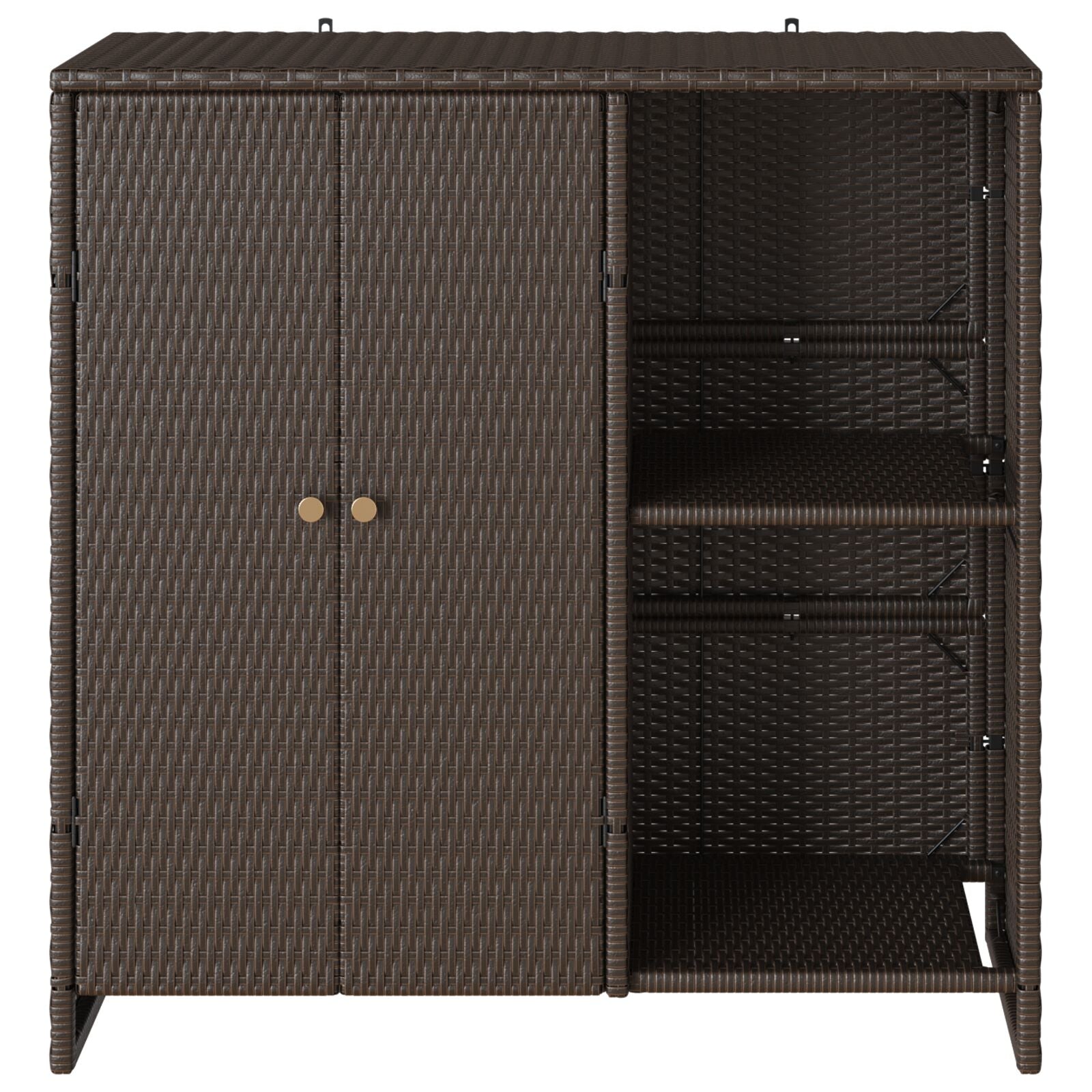 Opbergkast 100X36X102 Cm Rattan Bruin